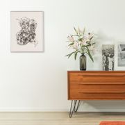 Rose, B/W Woodcut, 41 x 51 cm