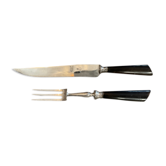 Service cutlery.silver metal