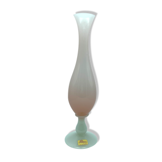 Powder pink opaline vase 31cm