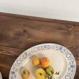 Walnut and pine drapery farmhouse table