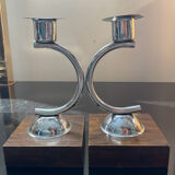 Pair of Art Deco candle holders