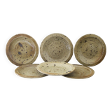 6 pyrite stoneware dessert plates