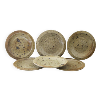 6 pyrite stoneware dessert plates