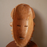 Carved wooden mask African art tribal ethnic decoration