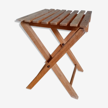 Folding stool wooden plant holders