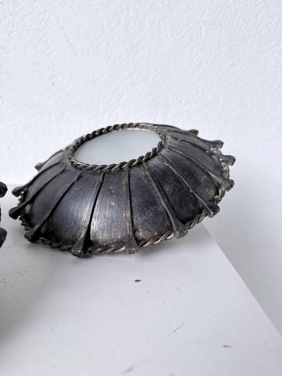 Brutalist "nail" wall sconces