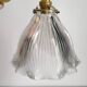 Grande applique en verre holophane et laiton