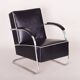 Bauhaus Armchair in Chrome and Leather from Mücke Melder, 1930s