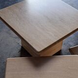 Tables gigognes travertin.