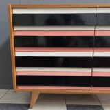 Pink Triple front Jiri Jiroutek sideboard for Interier Praha 1960s