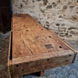 Antique beech table, France early 20th century