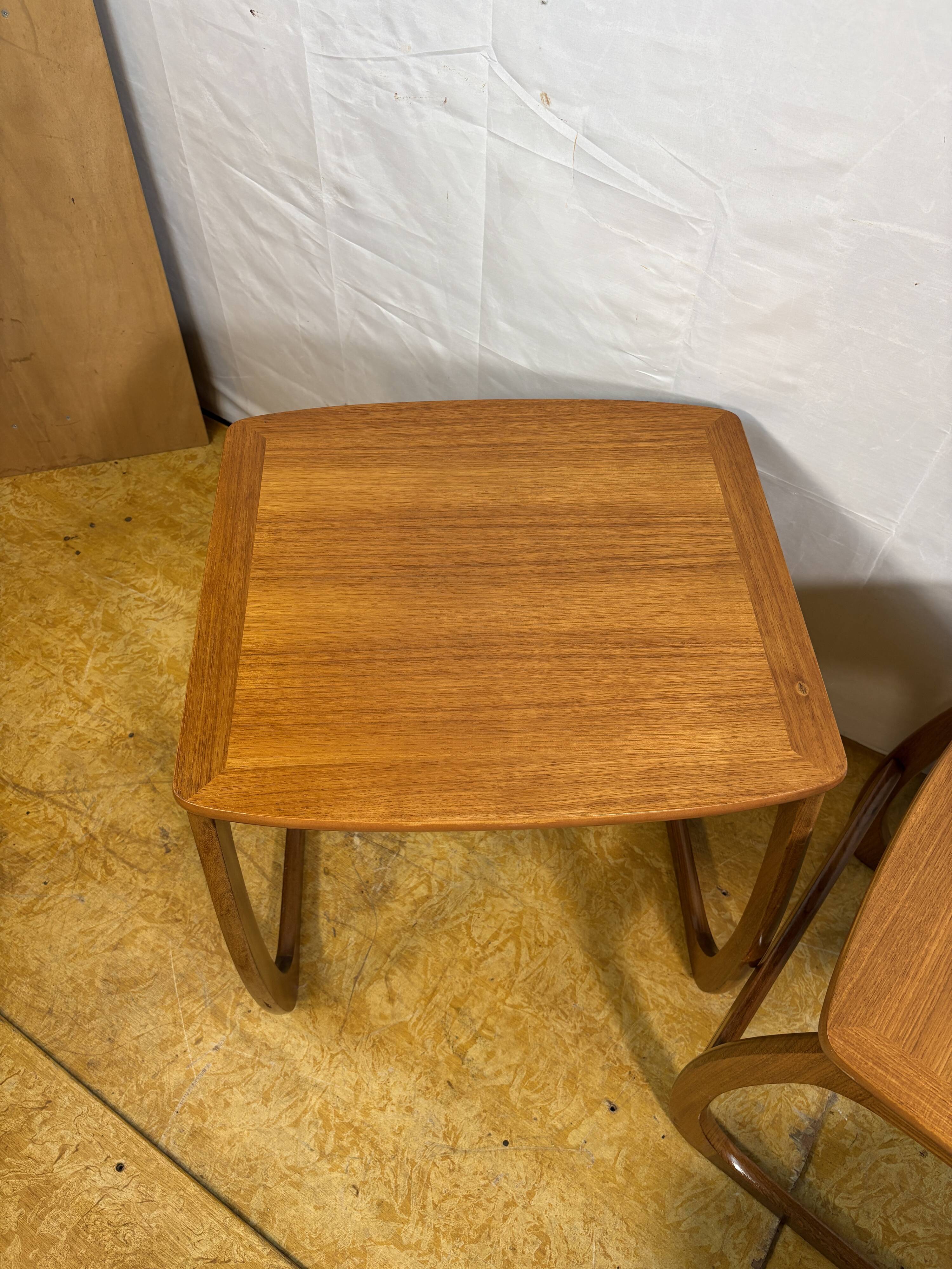 Mid century retro vintage teak Nest of Tables by Nathan 1960 British Qualit