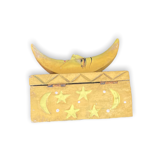 Moon-shaped wooden tarot box