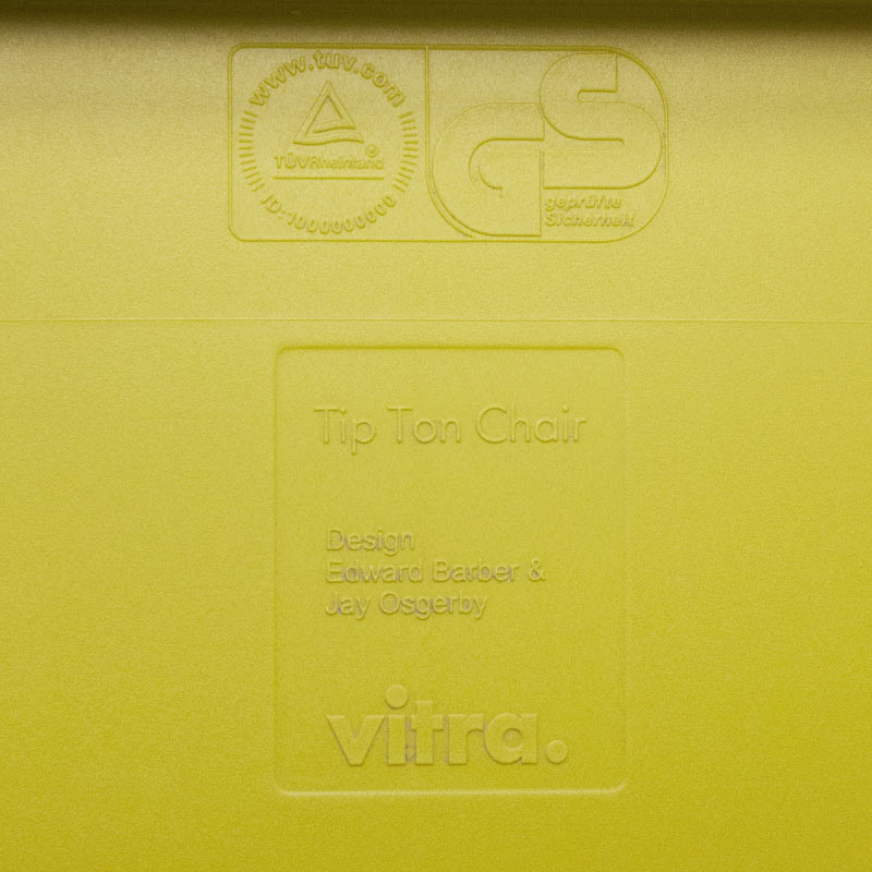 Vitra tip ton yellow-green reclining chair