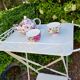 Service  table white wrought iron