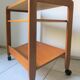 small danish trolley or sidetable in teak  from the 70s