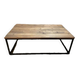 Table basse bois style industriel