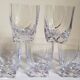 Five vintage crystal whiskey glasses