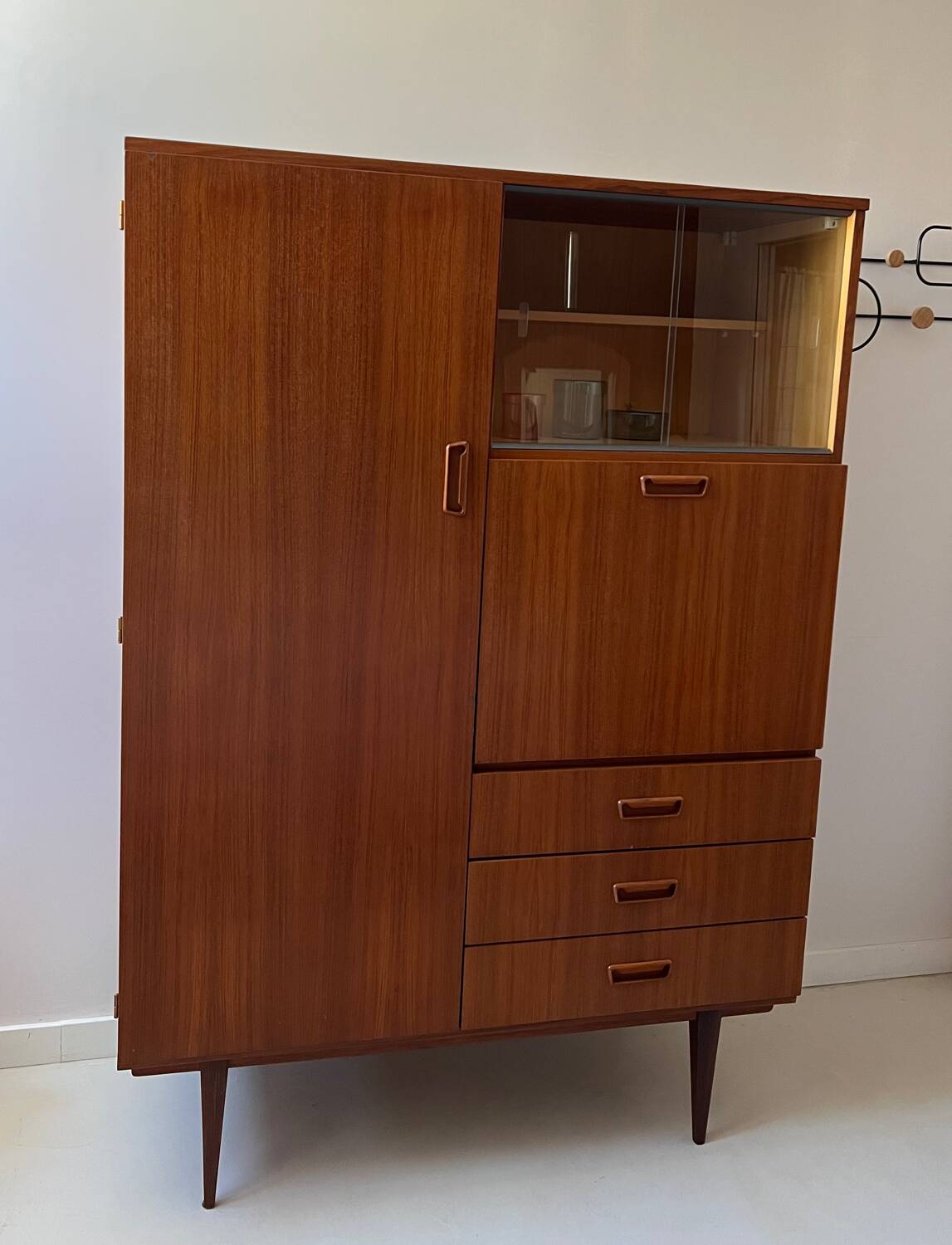 Secretary cabinet from the 60s vintage Scandinavian style