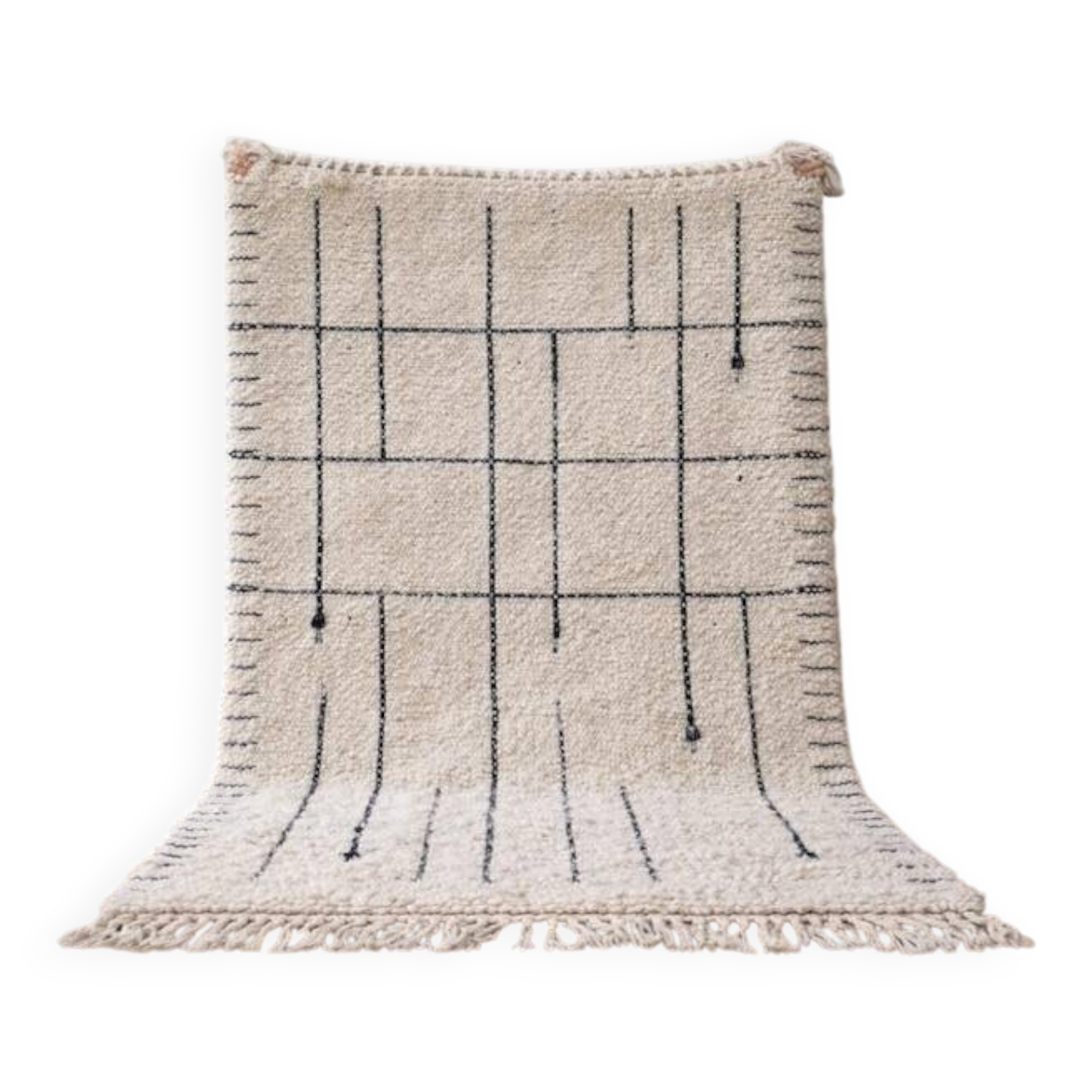 Pure wool rug, traditionally handwoven, size 2/3 m.