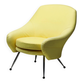 Chair Marco Zanuso Martingala - Bright yellow cotton fabric