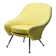 Chair Marco Zanuso Martingala - Bright yellow cotton fabric