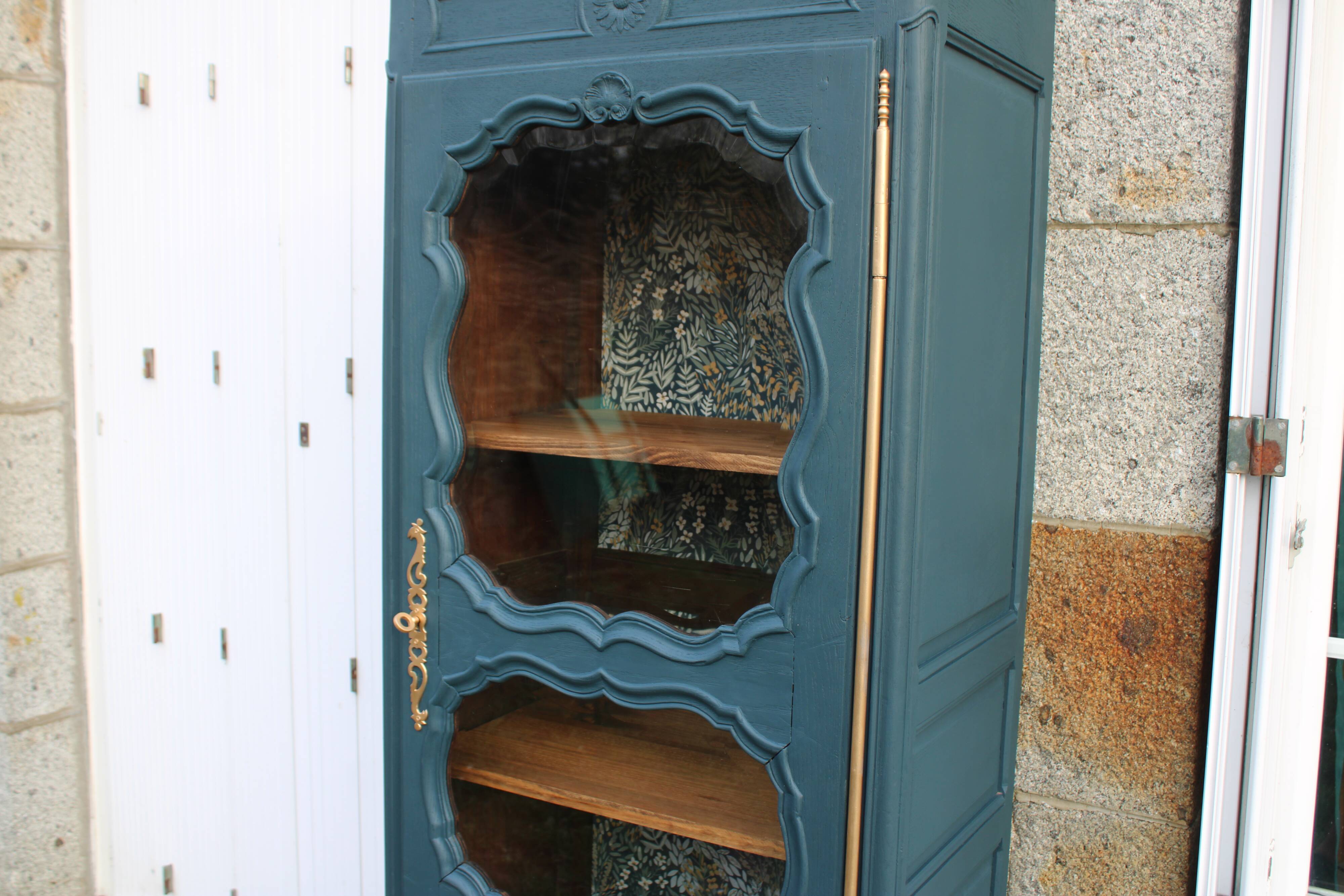Renovated antique display cabinet