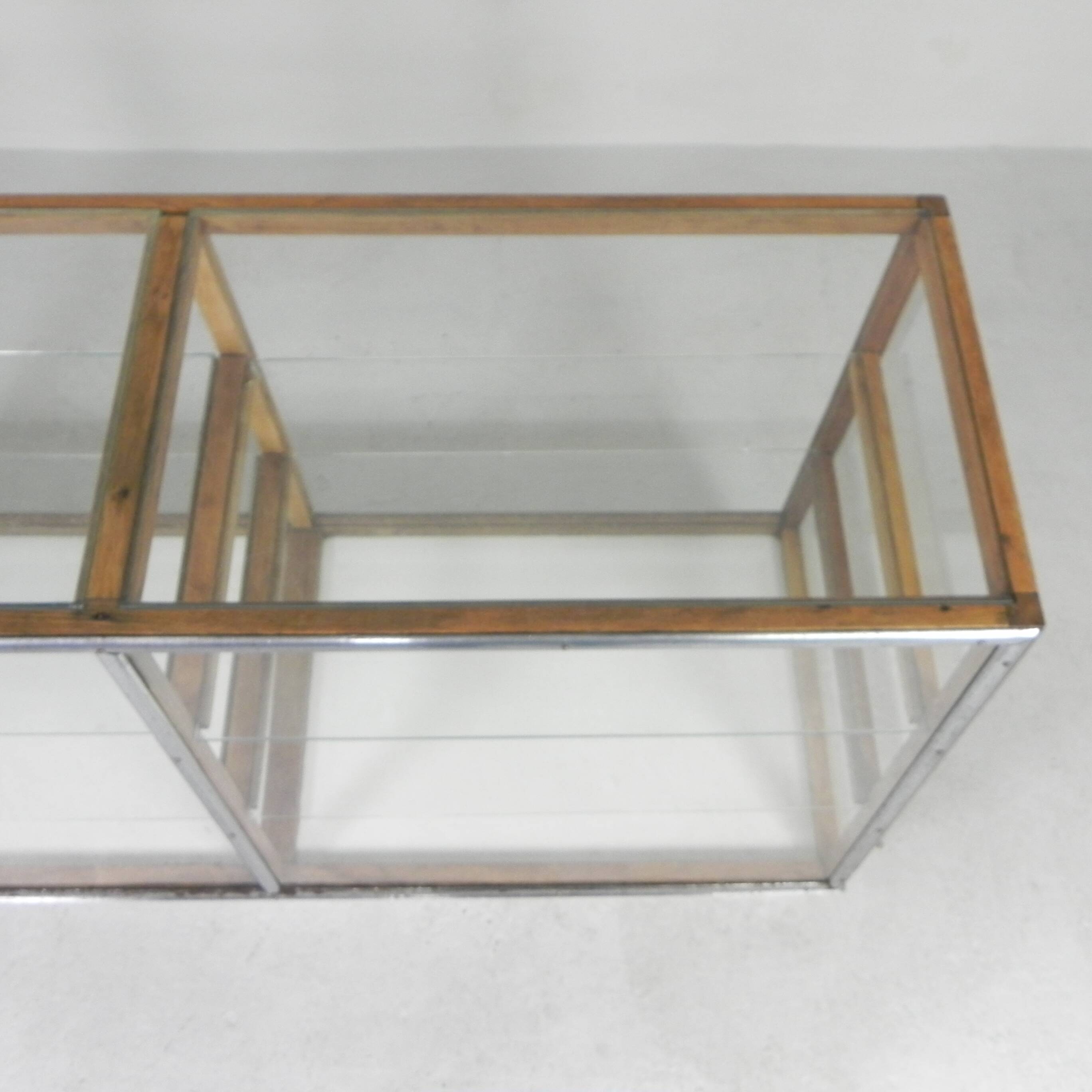 Vintage bakery display case, counter on castors 1950s