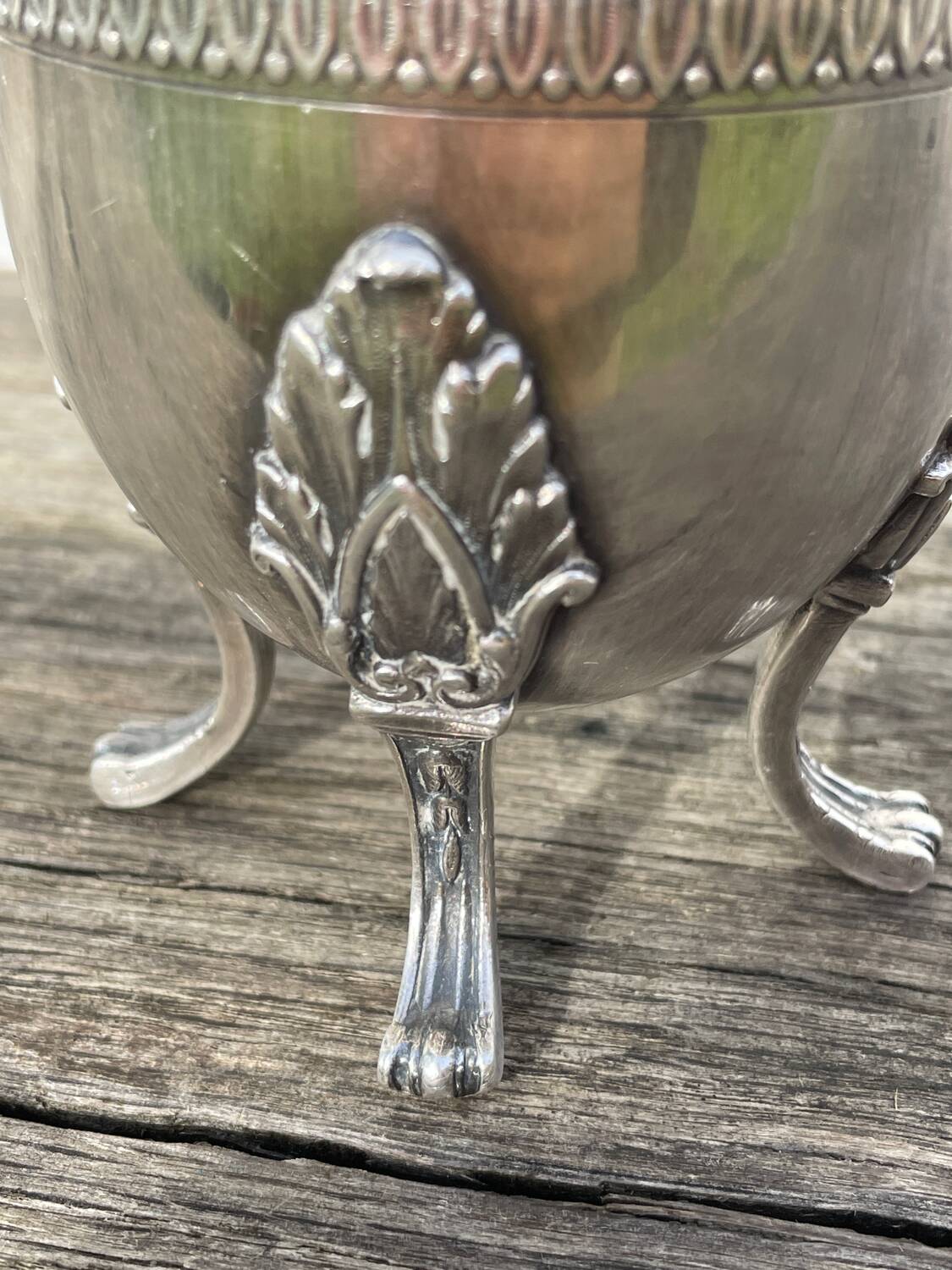 English silver-plated milk jug or vase