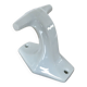 Art Deco white porcelain coat hook 1930s 40s