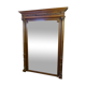 Old very large mirror Henri 2 wooden frame with columns beveled glass