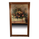 Trumeau in varnished wood, oil on canvas in the upper part, still life early twentieth century