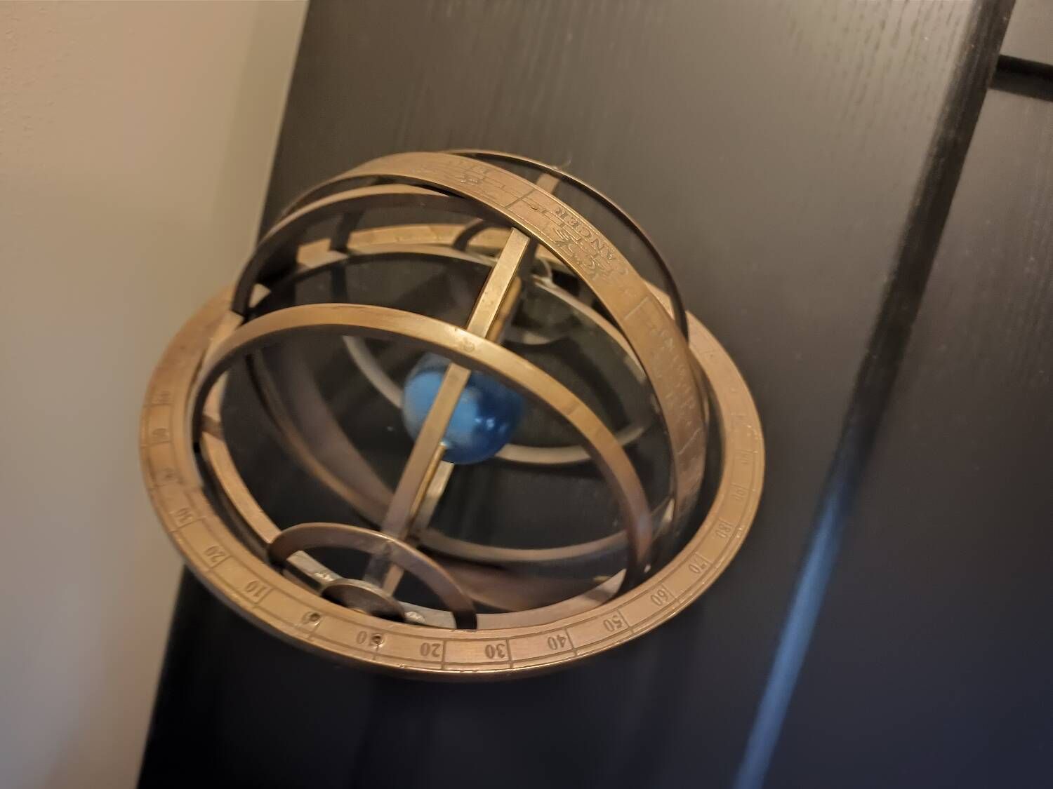 Sphère Armillaire Décorative En Laiton - 21 Cm, Objet Vintage Pour Intérieur - 3