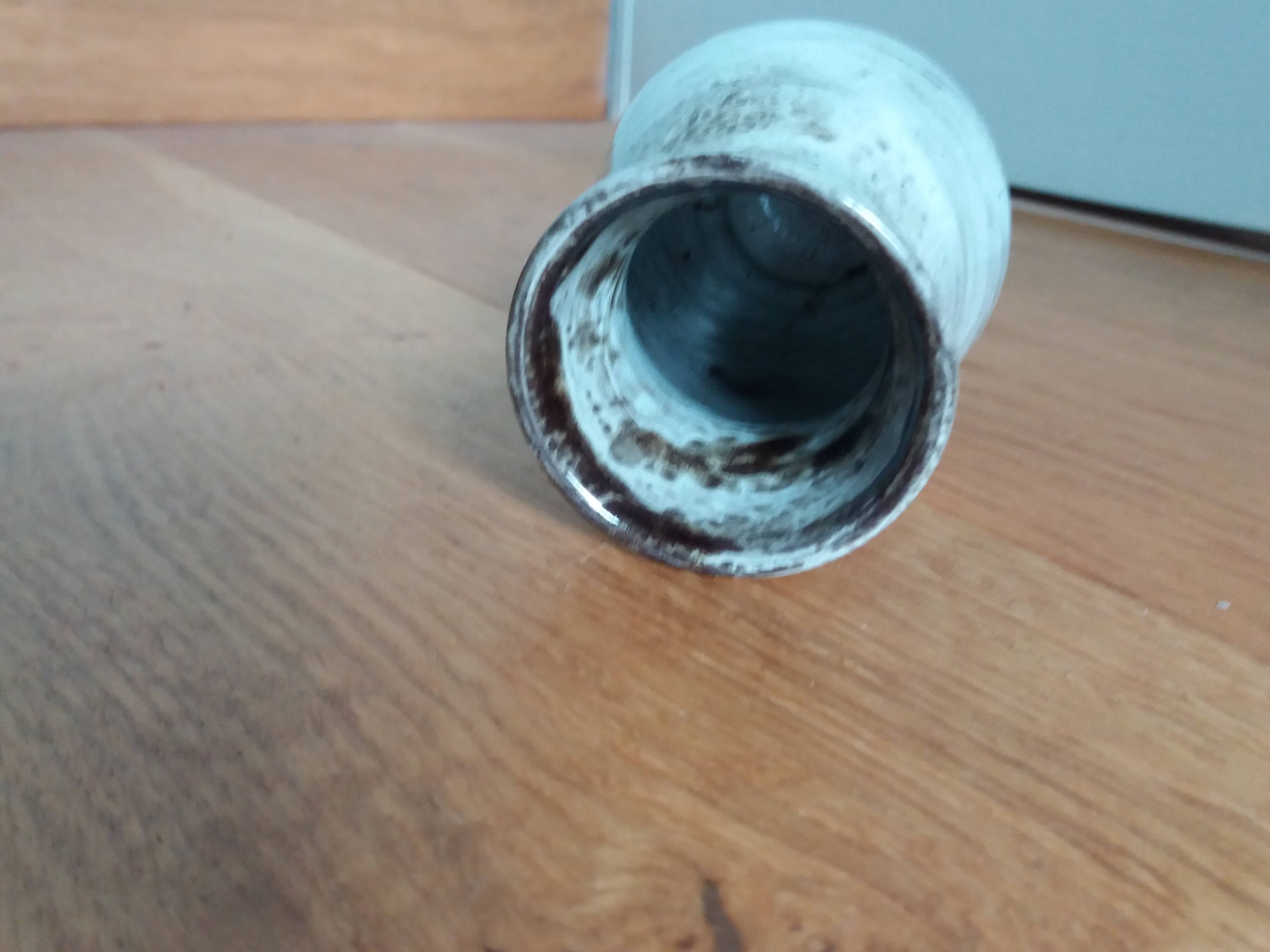 Enamelled stoneware vase Turgis artisanal pottery in Noron La Poterie