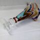 Antique crystal vase moonstone blown glass pedestal