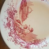 Set of 3 plates in iron earth jules vieillard model trianon