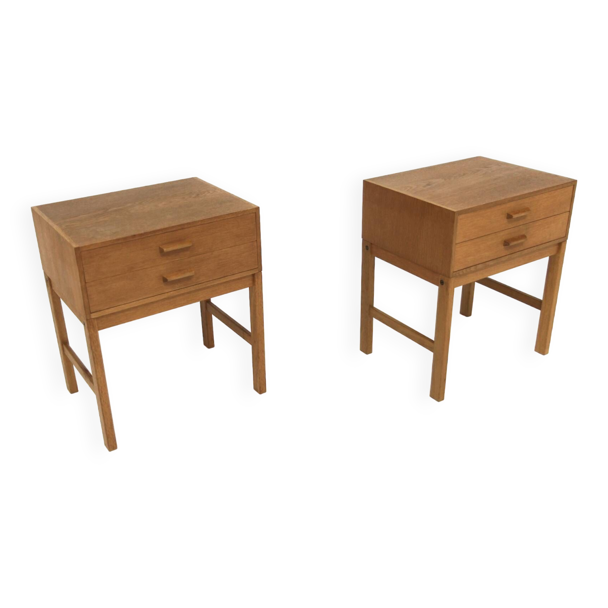 Pair of oak bedside tables, Sweden, 1960