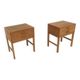 Pair of oak bedside tables, Sweden, 1960