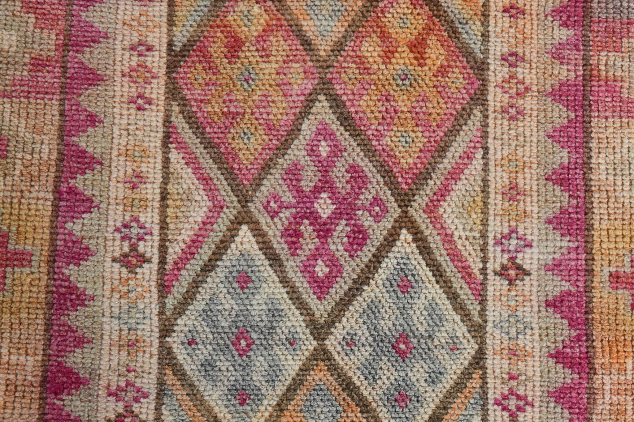 3x13 Pink Hallway Turkish Runner Rug,94x409Cm