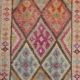 3x13 Pink Hallway Turkish Runner Rug,94x409Cm