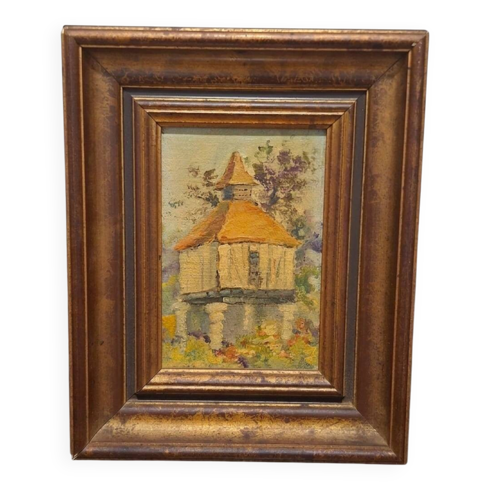 Old painting oil on canvas "Pigeon House" — Dutilleul Gallery (Albi)