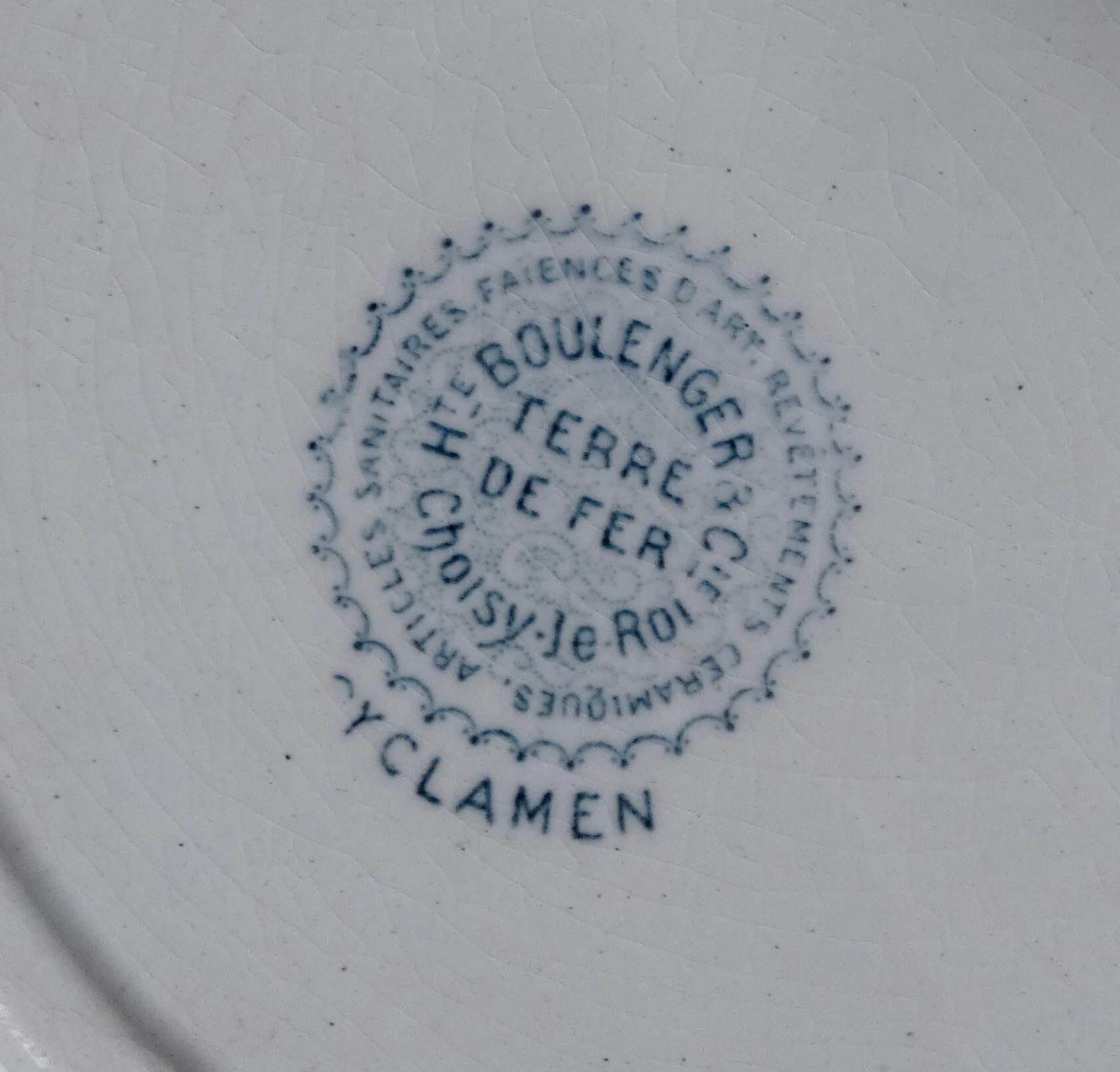 Terre de fer 6 assiettes plates Cyclamen