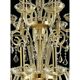 Imperial Gold "Curls" Murano Glass Venetian Chandelier