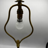 Antique lamp known as a lyre in bronze and marble from the late 19th century.