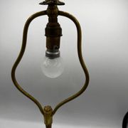 Antique lamp known as a lyre in bronze and marble from the late 19th century.