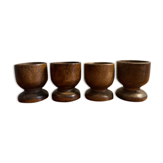 4 wooden coquetiers