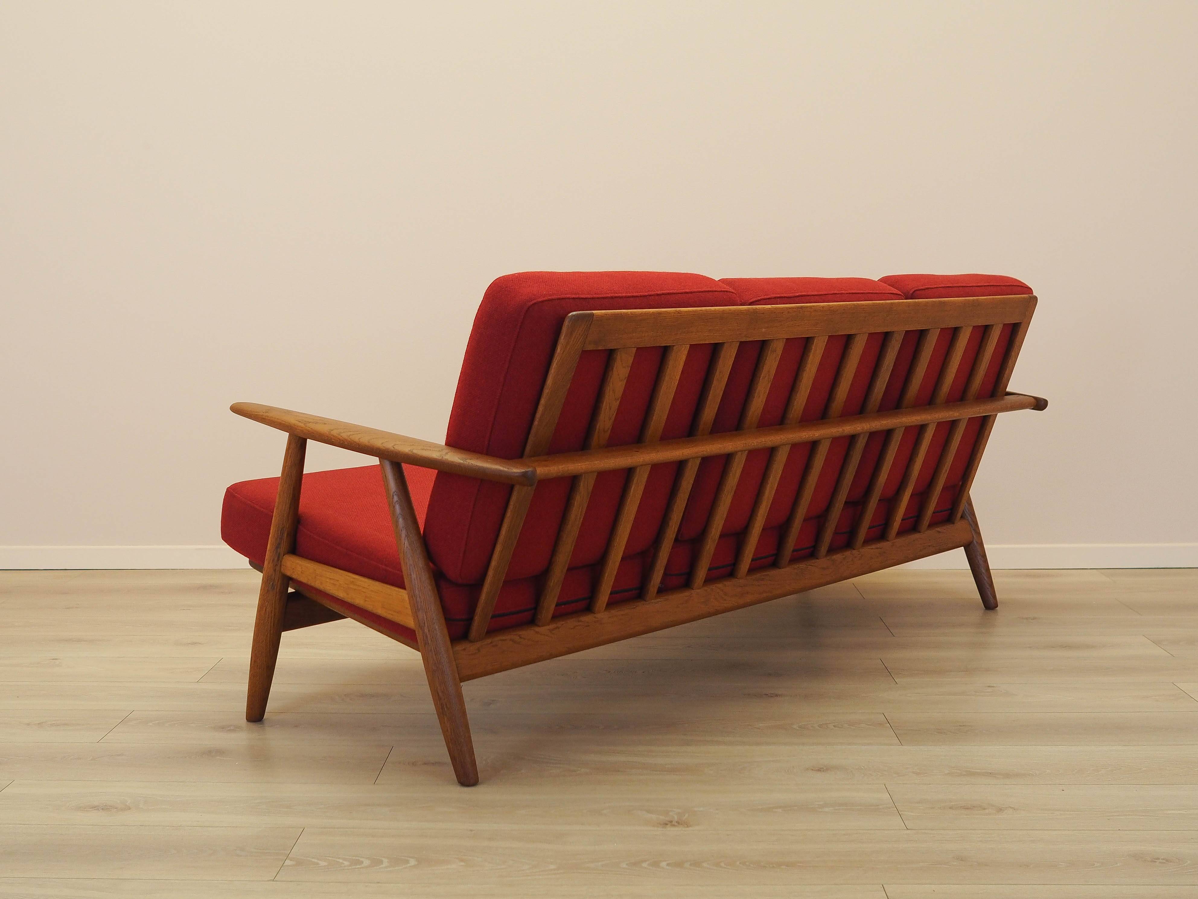Red sofa CIGAR, Danish design, 1960s, Hans J. Wegner for Getama