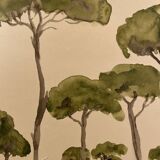 Signed watercolor painting “Lubéron pine forest”