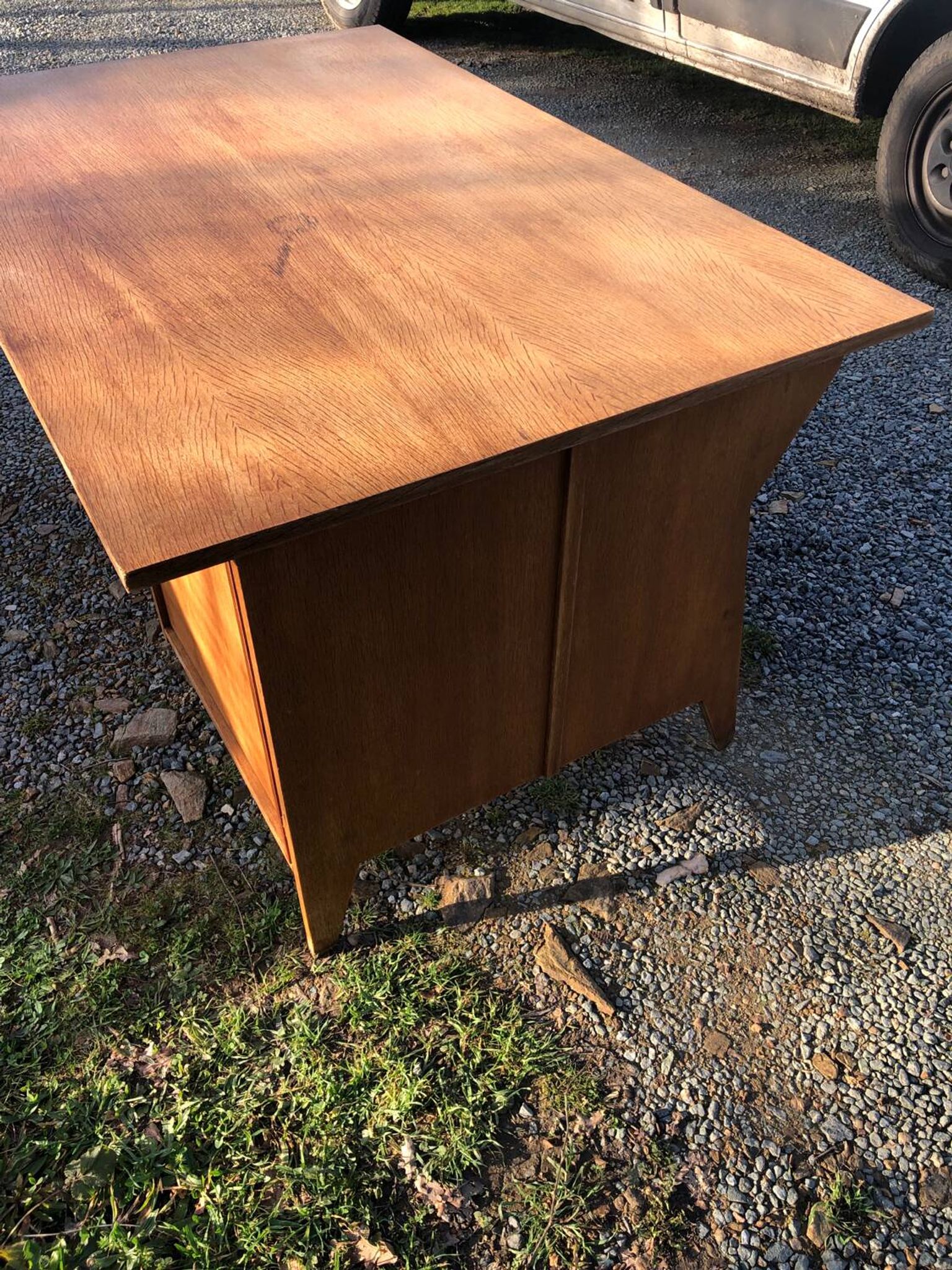 Vintage double workshop desk