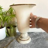 Vintage Medicis lamp in alabaster and brass